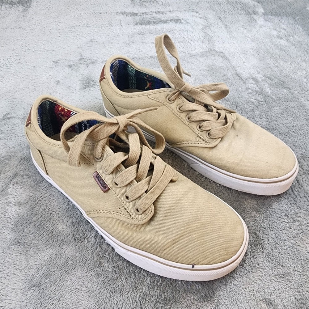 Vans Off‎ The Wall Lace Up Shoes Beige Men's 7.5